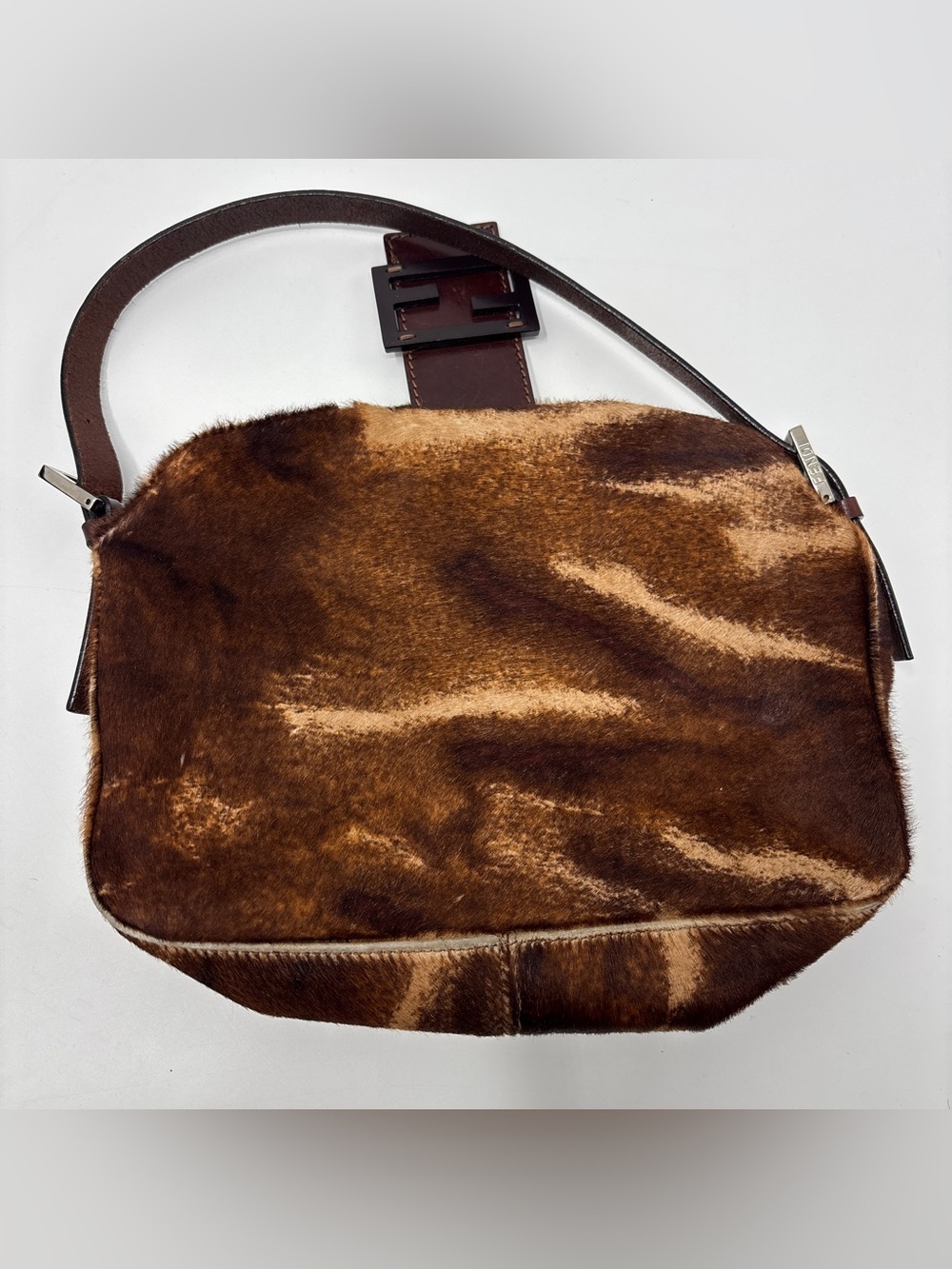 Vintage Fendi Baguette bag Brown Pony hair Y2K - Picture 5 of 16